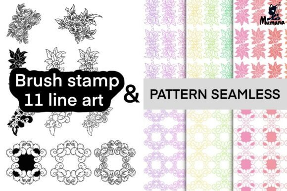 Authentic Texture in Digital Art: Exploring the 11 Line Art Brush Stamp Collection