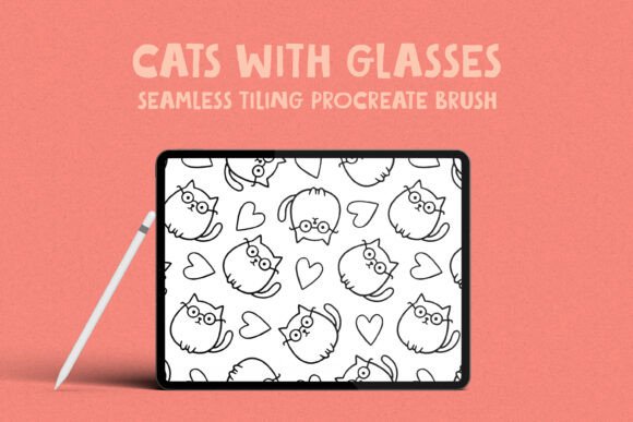 Cats with Glasses Procreate Brush Guide