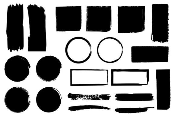 Collection of Abstract Brush Stroke Pack