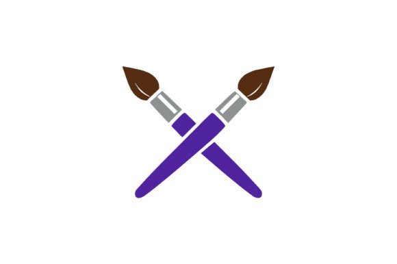 Crossed Paint Brushes Art Symbol: A Versatile Icon for Modern Creative Identity