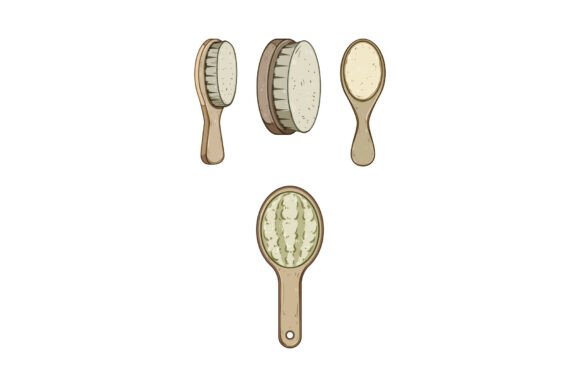 Designing with Wooden Baby Brushes and Hair Combs Set