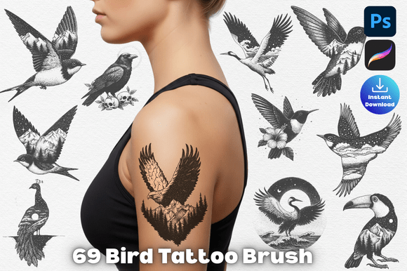 Evaluating Procreate Photoshop Bird Tattoo Stamps for Digital Design Workflows