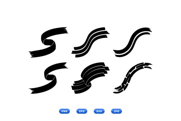 Hand Painted Ribbon Brushes for Dynamic Design