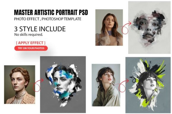 Master Artistic Portrait Template: Elevating Digital Imagery with Handcrafted Design