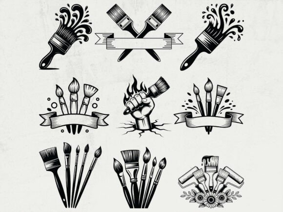 Paint Brushes Svg Bundle, Art Brush: Elevating Your Creative Projects with Digital Versatility