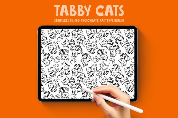 Tabby Cats Procreate Pattern Brush: Streamlining Seamless Design Creation